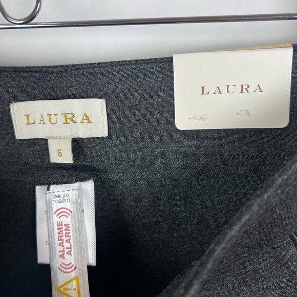 NWT - Laura, Ladies Slim Leg Pull-On Stretchable Pant In Gray. Size: 6 - Picture 7 of 15